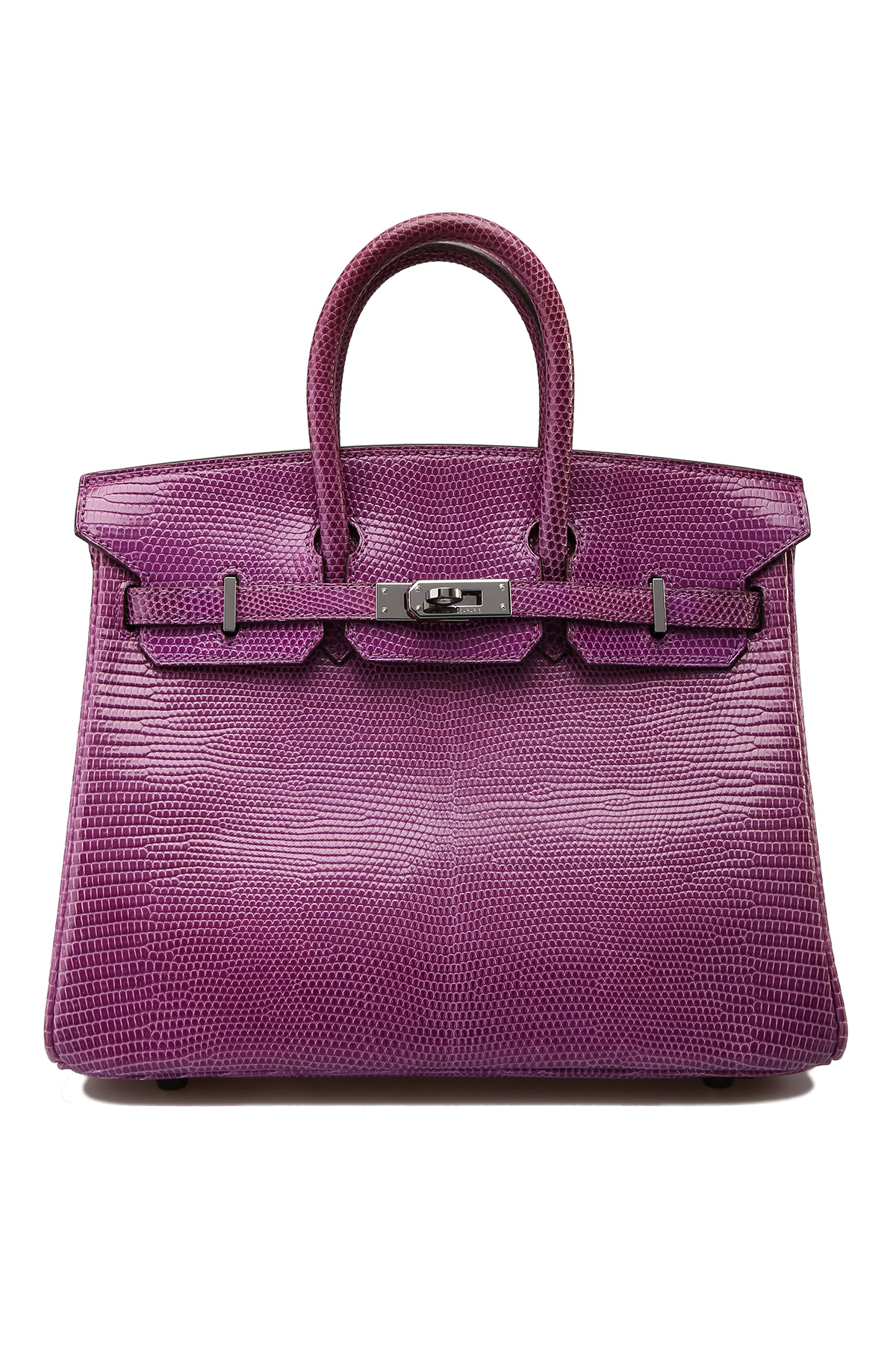 Hermes Limited Edition Birkin 25 Bag in Vert Anis Lizard with Palladium  Hardware