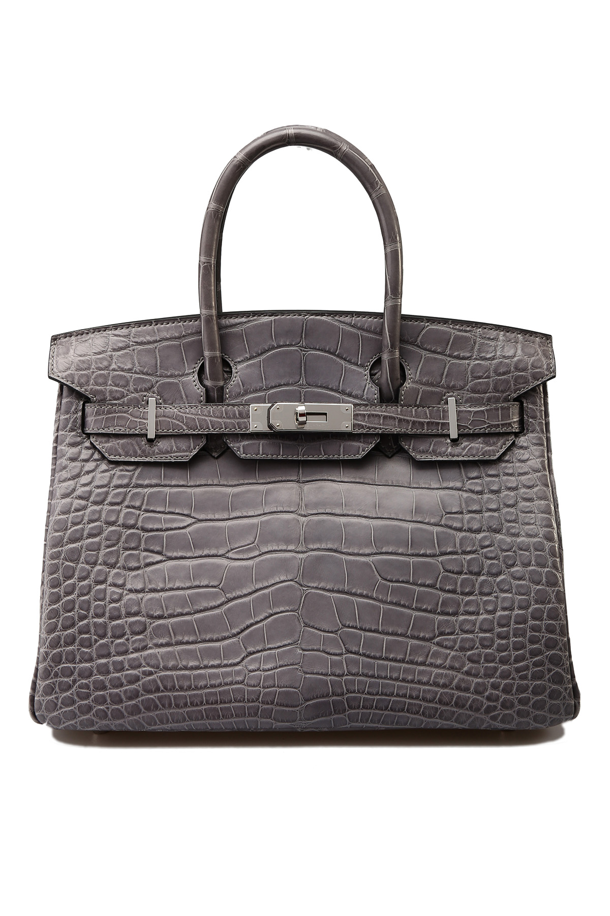 Hermès Birkin 25 Matt Alligator Gris de Paris GHW - Kaialux