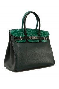 Hermès HSS Birkin 30 in Shiny Tri-colour Emerald Green Vert