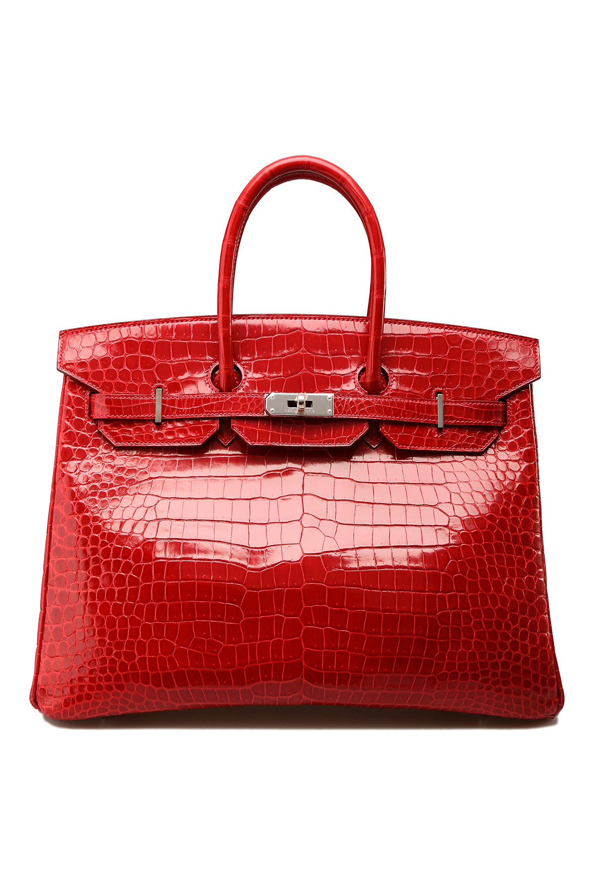 Hermes Birkin Bag 35cm Lipstick Red Braise Crocodile Gold Hardware