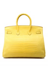 Hermès Birkin 35 Matte Mimosa Porosus with Palladium Hardware