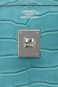 Hermès Birkin 25 Blue Saint Cyr Matte Alligator Palladium Hardware