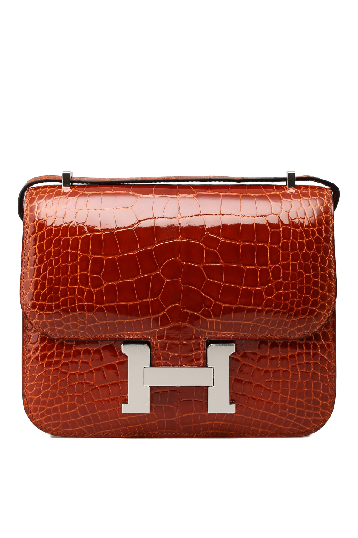 Hermès Constance III Mini 18 Cuivre Alligator Lisse with Palladium Hardware  - Bags - Kabinet Privé