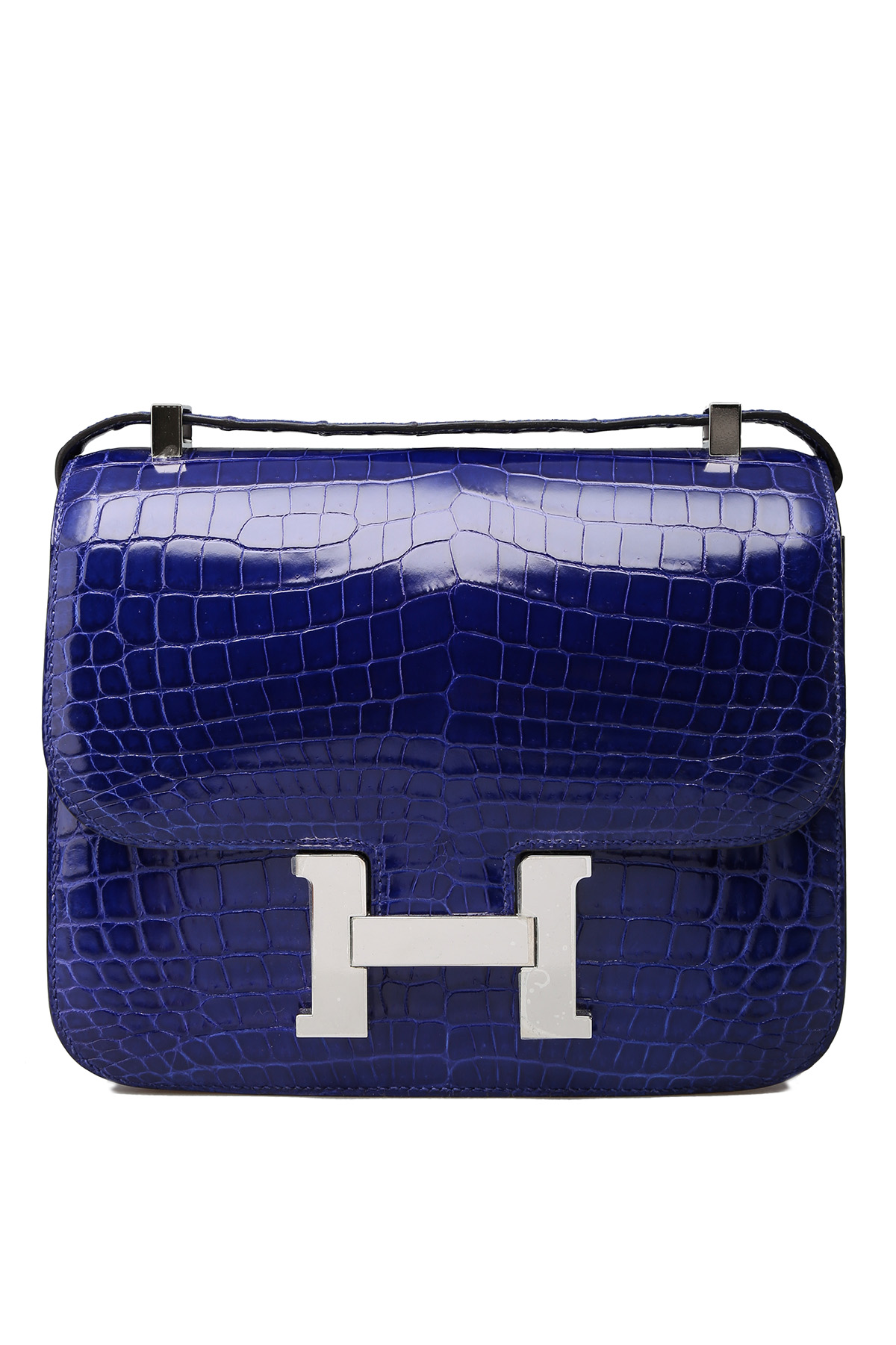 Hermes Constance 24 Blue: Alligator Handbag