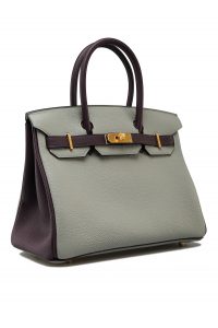 Hermès HSS Birkin 30 Seagull Grey Gris Mouette & Grape Raisin Togo with  Brushed Gold Hardware - Bags - Kabinet Privé