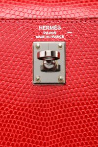 Hermès Rouge H Sellier Kelly 25cm of Shiny Niloticus Lizard with Palladium  Hardware, Handbags & Accessories Online, Ecommerce Retail