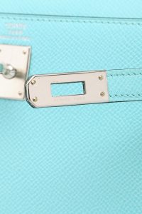 Hermes Kelly 25 Sellier Bleu Atoll Epsom Palladium Hardware #T - Vendome  Monte Carlo