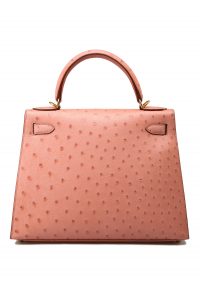 Hermès Kelly 28 Sellier Terracotta Terre Cuite Ostrich with Gold Hardware