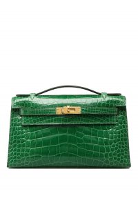 Hermès Kelly Pochette Shiny Cactus Alligator with Gold Hardware - Bags -  Kabinet Privé