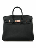 Hermes 2020 Ebene & Gold Togo Leather Verso Birkin 25cm