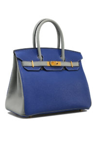 Hermes Special Order HSS Birkin 30 Bag Blue Nuit & Etain Togo Leather –  Mightychic