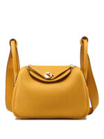 Hermes Mini Lindy 20 Bag Gold w/ Gold Hardware Clemence Leather – Mightychic