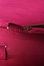 Hermès Kelly 25 Rose Pourpre Sellier Ostrich Palladium Hardware