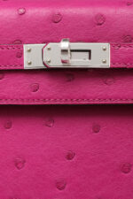 Hermès Bolide 1923 Mini Ostrich Rose Pourpre PHW ○ Labellov
