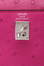 HERMES Ostrich Kelly Sellier 25 Rose Tyrien 1165047