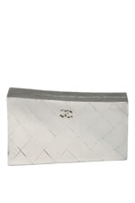Chanel Limited Edition Twisted Mirror Minaudière in Silver Metallic  Stainless Steel, Leather