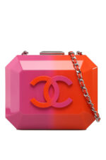 Chanel Ombre Minaudière in Orange & Neon Pink Plexiglass with Palladium  Hardware