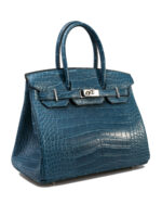 Hermes 40cm Matte Bleu de Malte Alligator Birkin Bag with Palladium, Lot  #56090