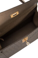 Hermès Kelly 20 Gris Asphalte Sellier Ostrich Gold Hardware GHW