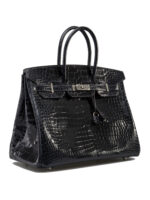 Hermès Birkin 35 Shiny Navy Blue Bleu Marine Porosus with Palladium  Hardware - Bags - Kabinet Privé